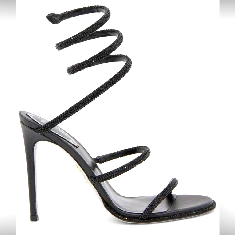 Rene Caovilla Crystal Heeled Sandals